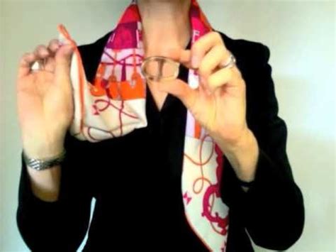 hermes scarf clip|hermes scarf ring tutorial.